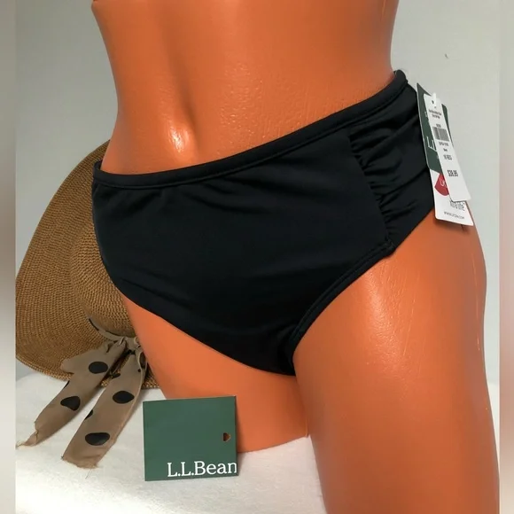 NEW L.L.Bean Luxe Black Swim Bottom Size 16 - Picture 2 of 10